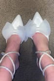 I LOVVEEE these shoes. I sized up 1/2 size and they fit perfectly (I do have small ankles though!) they are so sparkly and fun! - Sarah W.