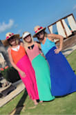 The cover up is loose and flowing. The vibrant colors and wrinkle free fabric make this a perfect choice for the pool or your next beach holiday. - Debbie G.