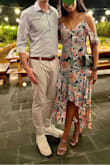 This was the perfect dress for our family's destinations wedding. The humid climate was not a challenge wearing this lightweight, cheerful, and super flattering dress. Very tasteful with some ruffle, high low sass! The only down side was the black lining. I felt like it should not have been visible since the pattern and color contrast was distracting and diminished the overall whimsical vibe of the dress. The fix: I ended up shortening and hemming the lining so it wasn't visible in back of my legs. Now the dress is a 10!! - Camille R.