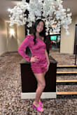This dress was amazing and I loved how it fit every part of my body. I am more athletic and taller and the dress was perfect! I got so many compliments and def recommend for a formal or party or cocktail. The pink is a beautiful hue that complimented my skin too! Sooooo happy with this purchase! - Annie R.