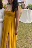 This dress was perfect. I didn't even need to alter anything. The first hour, my Tatas kept popping out. But with help tightening the top, it was perfect! Just bring some nippy covers in case&. - Tina G.