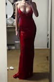 I was trying to find a dress for prom that was simple but still elegant; this was better than i could've thought. Nice material and is comfortable!! The red is gorgeous!!! Highly reccomend. A little low in the front for the girls, but can be fixed in the back with the strings. - Brooklyn P.