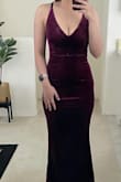 This dress is stunning in person. My picture doesn't do it justice, but the color is rich and it fits like a glove. The style is so chic and timeless that I've been able to wear it to all types of events -- weddings, date nights, themed parties, etc. I was so pleased that the material isn't itchy at all the way some velvet dresses are. I've received so many compliments on it that it is easily one of my favorite pieces in my closet. - Nohemy Q.
