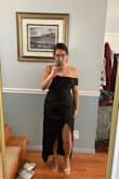I'm very insecure about how my belly looks and with this dress, it just looks great plus it gives me an hourglass figure, It makes me feel sexy and It's perfect for a wedding or a fancy event. Also for someone my height is great because I needed a long dress and with this one it looks like a long dress even if it's a midi dress and that way I don't have to fix absolutely anything. - Ana U.
