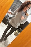 This top is simply adorable! I'm usually a size XS-S so I got the Small. It's def looser but I love that about it. Super cute with leggings or jeans! Can't wait for date night! - Melissa I.