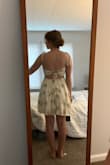 I bought this dress to wear at my graduation and I LOVE IT! It is made with high-quality material and it's so comfy. Because of the straps and the tie-back, the dress is easily adjustable. I have a short torso and a bigger chest, so I typically have trouble finding flattering dresses, but this one was a hit! - Grace S.