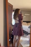 This dress looks exactly like the pictures. I was worried it wouldn't look good on me, but it is really flattering. I also love the pattern! I plan on wearing it to a garden wedding this spring. - Grace S.
