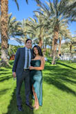 Absolutely loved this dress. Wore it for a wedding in Palm Springs and I feel like the dress complimented my body. The color is gorgeous. Easy to take the wrinkles out. I absolutely loved this dress. I'm a medium in everything but the large fit like a medium so it runs just a tiny small. - Lysbeth A.
