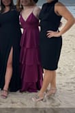 Loved this dress! It photographs great and had amazing moments. The color is so beautiful and it almost changes in different lights. The only thing was that it was wrinkly from being shipped and took a lot of effort to get them out and not ruin the dress. - Morgan L.