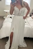 This set is adorable! It's a little long, best worn with heels, but works perfectly for my purpose as an overskirt to my wedding dress. Love that you can wear both pieces together or separately. I went with an XS cause it ran a little big. Overall, very happy with purchase! - Alexis N.