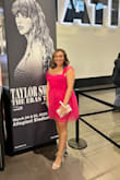 I wore this with the Taylor Suede shoes as pictured for the Taylor Swift concert and OMG I felt so special. The dress is so comfortable. The mesh hides any tummy so every body will look great! - Angela A.