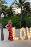 I wore this for a wedding in Mexico on the beach. (a little long with flats but it tied up super cute) I'm going to wear it to a wedding shower in August and it'll be perfect with a leather biker jacket in early fall. - Cheryl M.