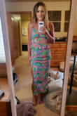 I ordered this to wear to the Kentucky Derby this May & I can't wait to wear it!!! I ordered a small in the top & bottom. I did exchange the skirt for a medium & it's perfect now. I do wish the top had adjustable straps. But it should be ok without it. The material is very light. I love this!!! - Jayme J.