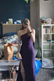 Wearing this for my sorority formal and it fits like a glove!! Purple color is a true purple - Alyssa P.