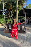 I wore this gorgeous dress for a wedding and got may compliments! I am usually Large so had to exchange it for XL. - Karen S.