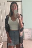 I love the length, perfect white crop tank top! - Victoria K.