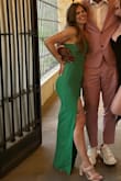 Absolutely loved this dress - wore it for a wedding. I am just under 5'5" and have a long torso and short legs, so I carry most of my weight in my butt and thighs. An XS fit perfectly, although may be slightly tight on someone with a bigger bust size, there was some room for sure but not a lot. - Shannon D.