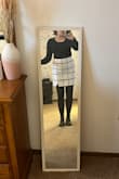 I am not usually a huge fan of skirts as I never find ones that fit my waist and butt, I normally purchase size M from Lulus but I wanted to size up due to my larger hip, so recommend sizing up if you're like me. So cute love the texture of the skirt, perfect for a holiday gathering. - Ashley S.