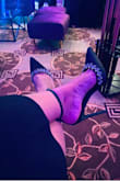I wore these shoes for a poker event. The fit was comfy and I wore them for 4-5 hours walking around. Super cute and sexy!! - Carola P.