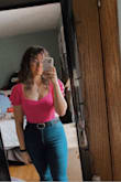 Wow I wore this to lunch with my mom and I just love it so much!! The neckline is so beautiful and it is such a nice color! It is a little tighter than I expected but honestly I don't want it to be too big either so I am happy with my size! - Amanda W.