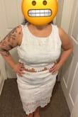Ordered this outfit for wedding events (if not the Bridal Shower than the rehearsal lunch) and I love it! It may be a little on the loose side up top for me, but perfect on my hips. I ordered a couple of things that I returned but I kept this outfit, so cute! - Melissa M.