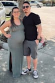 34 weeks preg- usually a small 120 weight. Gained weight and was 155. Medium fit perfect and snug and stretchy! - Caitlin O.