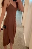 I'm so excited that this dress is equally beautiful in person as it is in the pictures. I got the mauve purple and was afraid it'd wash me out; I'm definitely pale and it doesn't wash me out at all and is a very pretty color. This dress is flattering on all body types; if you're busty I'd recommend sizing up. It's classy and is made with quality material. It can be dressed up or down- I'll be wearing it to a wedding & couldn't recommend it more. If you're unsure like I was, don't be. Get it!! - Hannah H.