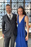 Really fun and elegant dress, love the cobalt blue color for a bright colored wedding. The sizing really is small- very tight in the waistband as there is no stretch to it. I've only ever been an XS in Lulus and I could barely zip up. Also, the sizing seems to vary between colors. I could zip up the XS in navy (definitely snug, but still fit), but couldn't zip the XS in cobalt at all. I wanted cobalt so decided to size up to an S, which was even a little big for me. Overall great dress just size up if you want comfort. - Grace B.