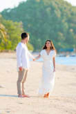 The dress was the perfect fit for me! It was heavier than what I thought, fabric was a bit see-through so I would suggest wearing skin-colored underwear but other than that, it was pretty! My husband loved it and it was beautiful in our beach photoshoot! - Rikka M.