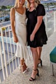 I took a chance on this dress & ordered it a week before I needed it. Luckily it exceeded my expectations. It's so sleek & the cut/style is so flattering. You will need to wear nude undies with the white.  Can't wait to wear this again :) - Nicole H.