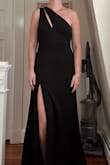 Great material, very comfortable, the slit is not too much at all. - Katie L.