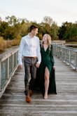 This dress was everything!! I wore it for my engagement photos and got SO many compliments. I was very elegant yet made me feel sexy at the same time. The wrap style is nice as it can be adjusted to the perfect size and also the little details on the sleeves are adorable. Definitely recommend! - Lindsey H.