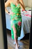 So pretty! Love it! True to size. A bit big on the chest and a bit tight on my thighs but that's just my shape. So elegant and vibrant. - Jossaly A.