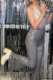 Got these for my disco themed 22nd birthday and they were the highlight of the night! They fit great and were the perfect length with little booties. My only thing to note was that they were a little itchy to sit in since they were obviously covered in sequins, but we were standing most of the night anyways! - Olivia H.