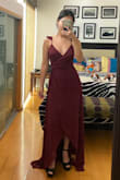 It looks amazing, the straps are adjustable so you don't have to worry about your chest showing. Adjusting the waist was kinda tricky but I think I managed. I just have to tailor it because it is too long for me but I'm short anyways so no problem. Overall I'm very happy with the price and quality :) - Montserrat V.
