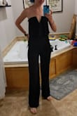 This jumpsuit is absolutely fantastic! It fits so well! It's so comfortable! I have a long torso and so I struggle with jumpsuits that are long enough. This one is perfect! Doesn't feel like it's going to fall down or ride up when I bend over! - Lauren P.
