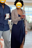 This dress was super cute and fit really nice in all the right places. I thought the split would be too high, but it was perfect. I still put a safety pin in place, just in case. - Terrekia A.
