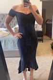 I wasn't sure if I should get a Medium or Small I go back and forth depending on the item. After reading reviews I went with the small and was so glad I did. Absolutely love this dress, fit like a glove and was so flattering! Also would be perfect for any season! - Sarah S.