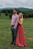 This dress is gorgeous! It was perfect for my engagement photos. I did have to get it hemmed, but I have to get most floor length dresses hemmed. I was able to wear a strapless bra with it, I just pulled the band of my bra down a little. If you are on the fence about this dress, get it! - Mary S.