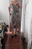 Very cute, comfy and flowy. Got loads of compliments on it. I took away one star because it is very long. Even with 3 inch heels on the back was dragging on the floor. The zipper also gets stuck. - Alyssa T.