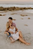 I'm 140 pounds it wouldn't let me type it above. I had it taken in a bit around my waist to make it a little more cinched. But it was still amazing before. Used for my beach engagement shots. - Abigail H.
