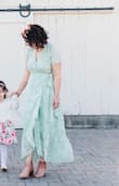 I love this dress but I did have to get it altered to fit my bust area perfectly, she added a snap and adjusted the whole top part bit I love the color and style so it was worth it! We used it for professional
Photos. - Alyssa F.
