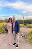 The dress fits like a glove! The top part was a little large - I'm not super chesty, so I decided to wear a backless bra. It was perfect for a spring time wedding! - Erin D.