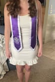 Perfect for graduation! It's a great Antietam and there's lining so the white isn't see-through at all! The material is very stretchy and comfortable. - Emily F.