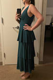 I wore this dress last month, on the night before my best friend's hotel wedding, for a "Welcome" cocktail party. I received so many compliments & it was quite the head-turner. It fit almost perfectly true-to-size, but I withheld one star for the simple fact that it suits a flat belly best (not abs or anything, but definitely can't be bloated because that would be difficult to disguise with the way this dress falls). However, it was still the perfect cocktail dress, a total knockout, and versatile enough to wear it day or night! - Jimena A.