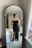 Great dress for formal! I was worried about it on a bigger chest, but seems like it won't fall with a strapless bra&so approved on my end! I love the cut, soo classy! - Brianna D.