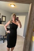 Absolutely thrilled with this purchase! The ruching is so comfortable and hides any problem areas! I feel so confident and comfortable in this incredible find. Hands down my favorite dress! - Kristen S.