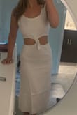 This material is incredible and the cutouts are just right. A classic staple for a summer closet. Not see through and fits true to size! Can't wait to wear on the first hot day & my honeymoon! - Jess D.