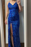 I think this dress is made for larger busts. I ordered an extra small and still felt there was too much room in the bust therefore the straps needed to be tighter. This causes the neckline to be too high, overall just didn't fit as I would've hoped. Lovely dress though! Sequins were a little itchy, but doable. Good for the price point! Beautiful back as well. - Erica K.