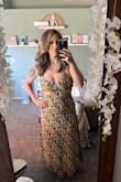 Love this dress! I was very skeptical because of the boob area (I'm still breastfeeding and feel like I'm saggy lol). When i first opened it, it didn't look like it would cover me at all, but it holds up the girls very well! Great material and very flattering. Definitely worth a try! - Erica S.